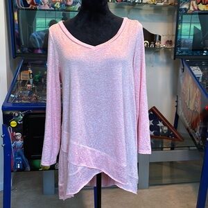 Easel crossover boho chic tunic in light Pink